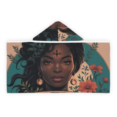 Bohemian Youth Hooded Towel, Ideal for Beach Days, Pool Parties, Spa Days, Gift for Kids, Fun Summer Accessory