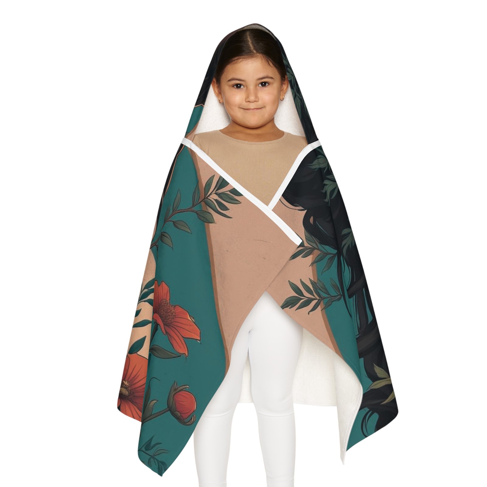 Bohemian Youth Hooded Towel, Ideal for Beach Days, Pool Parties, Spa Days, Gift for Kids, Fun Summer Accessory - Image 2