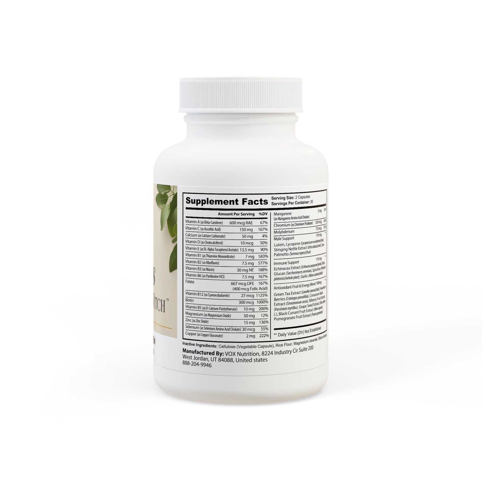 Multivitamin for Men Supplement (60 Capsules) - Image 2